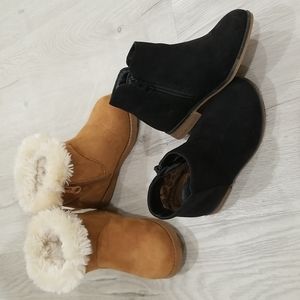 Toddler "Uggs" & Black Ankle Booties, Size 8